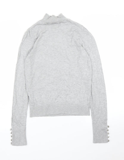 Womens UK Size 10 Topshop Grey Pullover Jumper