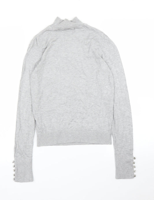 Womens UK Size 10 Topshop Grey Pullover Jumper