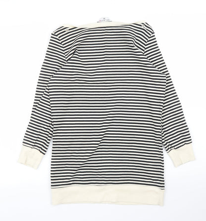 Select Womens White Striped  Tunic Jumper Size 12