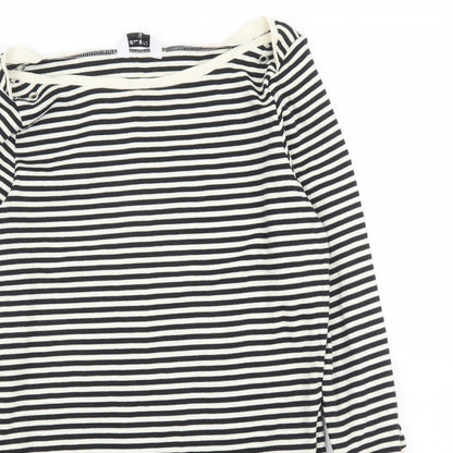 Select Womens White Striped  Tunic Jumper Size 12
