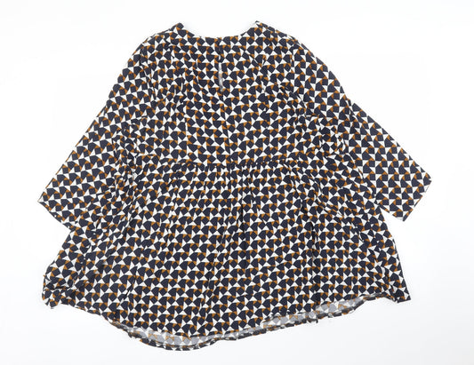 Womens UK Size 14 H&M Blue Basic Blouse