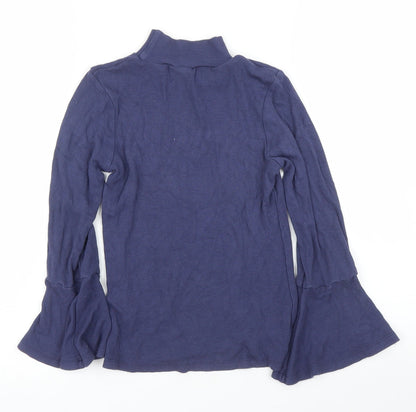 M&S Girls Blue   Basic Blouse Size 9 Years