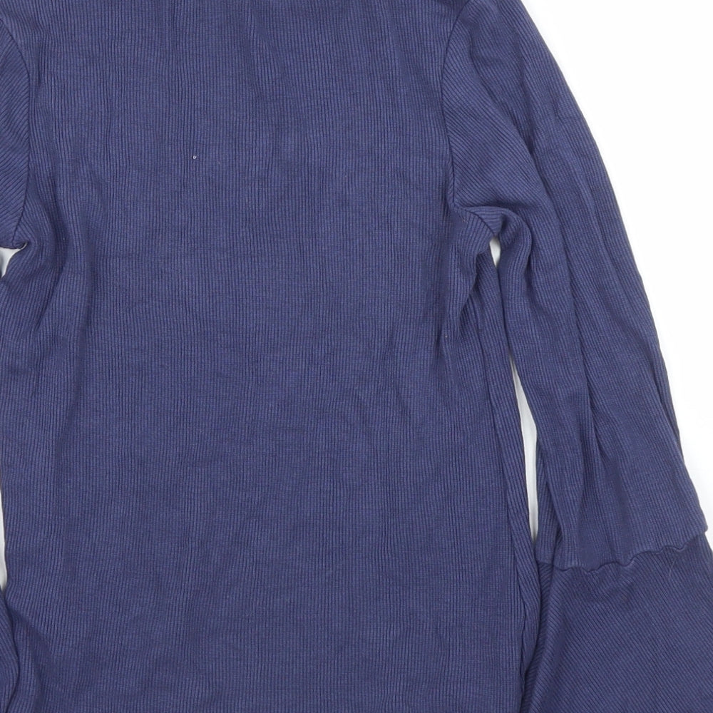 M&S Girls Blue   Basic Blouse Size 9 Years