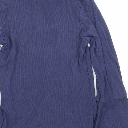 M&S Girls Blue   Basic Blouse Size 9 Years