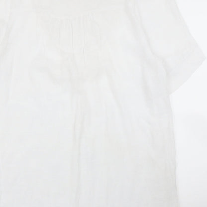Jin Se Niao Womens White   Tunic Blouse Size XL