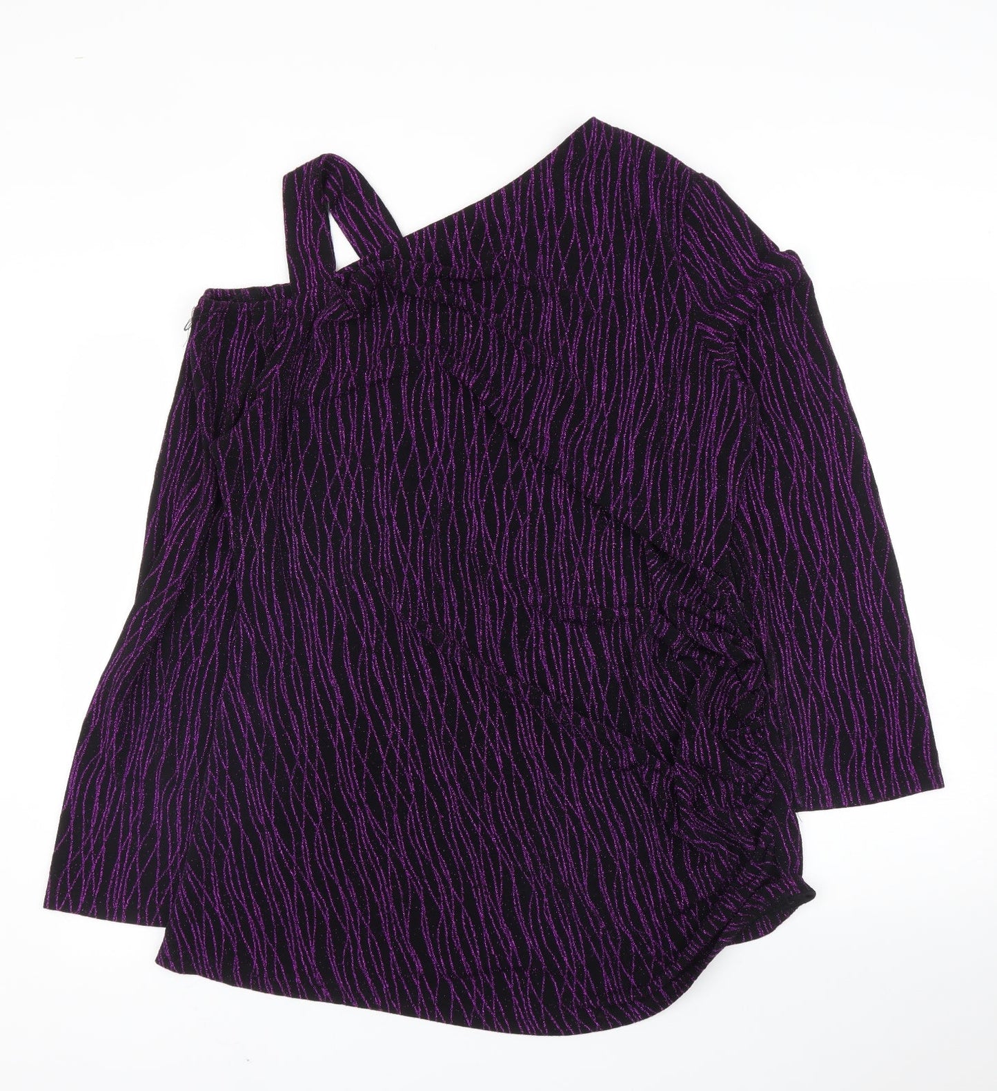 Womens UK Size XL Preworn Purple Basic Blouse