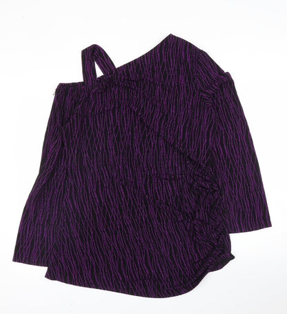 Womens UK Size XL Preworn Purple Basic Blouse