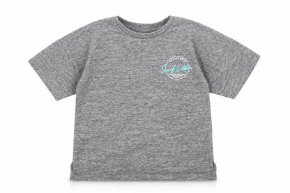 Front view of Primark boys’ grey basic t-shirt, size 2, years