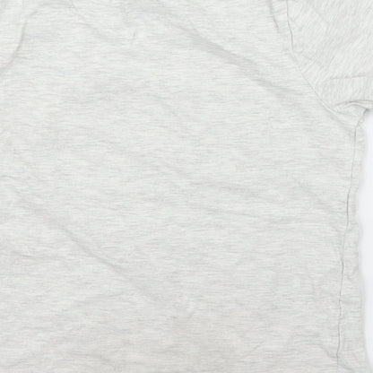 Brand and care label for Tu boys’ grey basic t-shirt, size 5, years