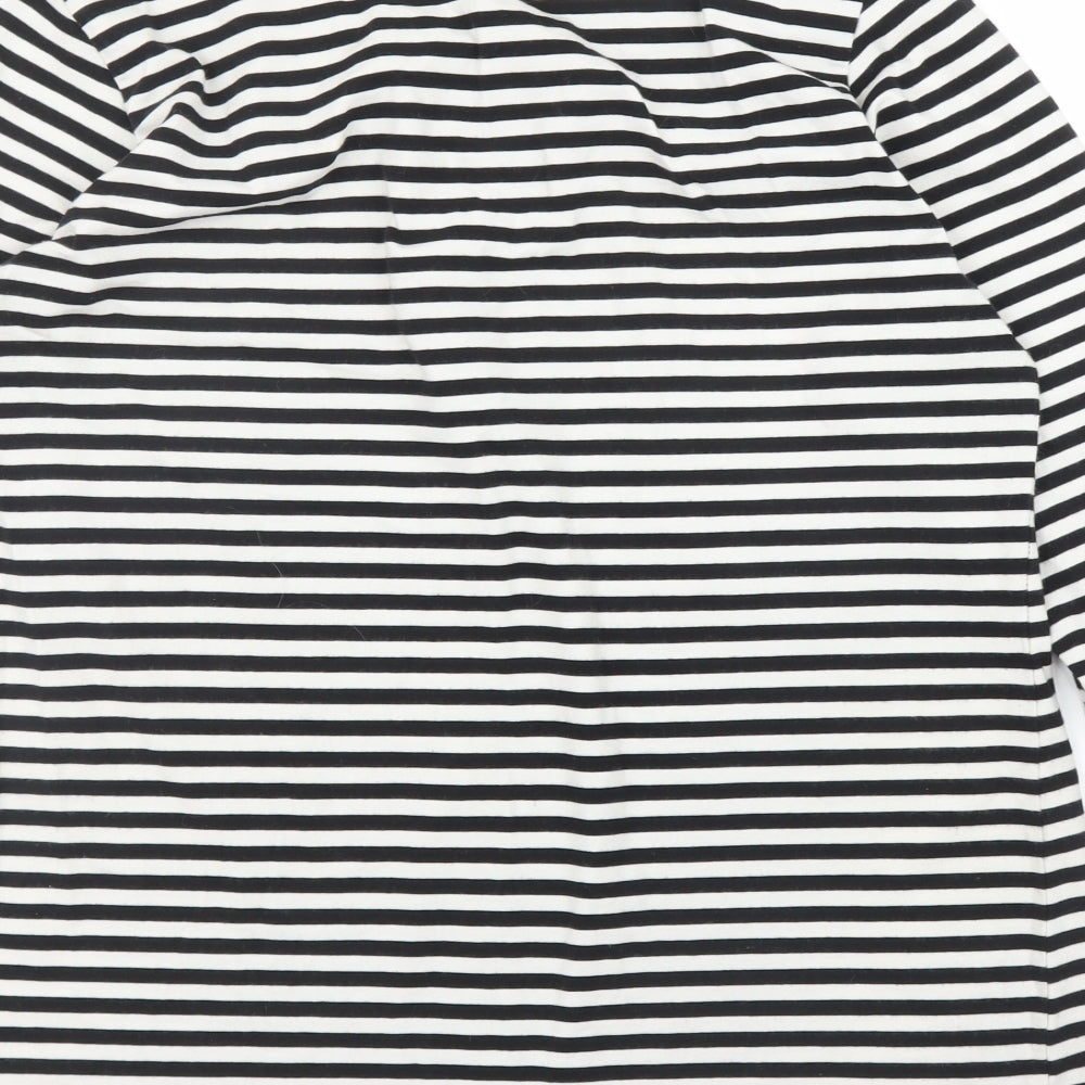 Womens UK Size M Rainbow White Basic Blouse
