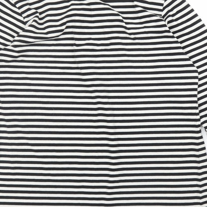 Womens UK Size M Rainbow White Basic Blouse