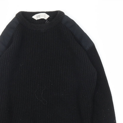 H&M Boys Black   Pullover Jumper Size 9 Years
