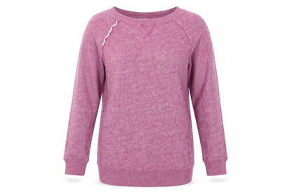 Front view of Caslon women’s purple jumper, size M