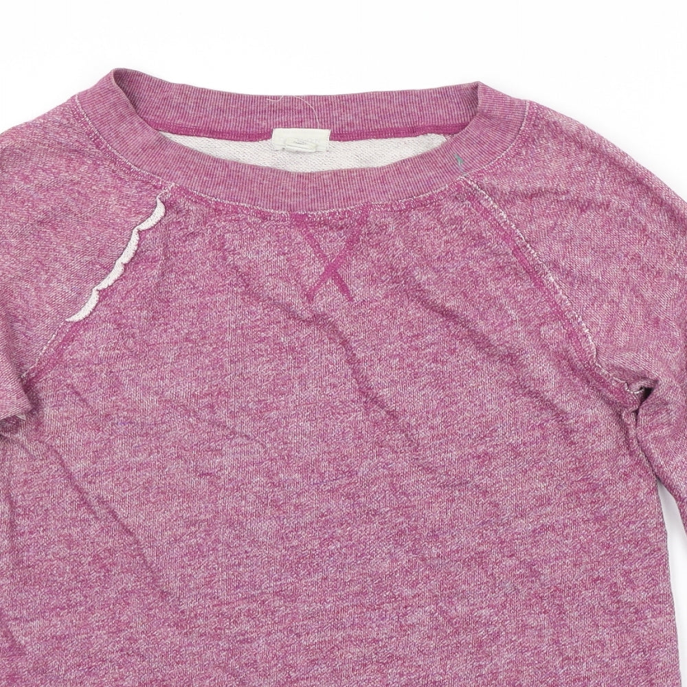 Close-up detail of Caslon women’s purple jumper, size M