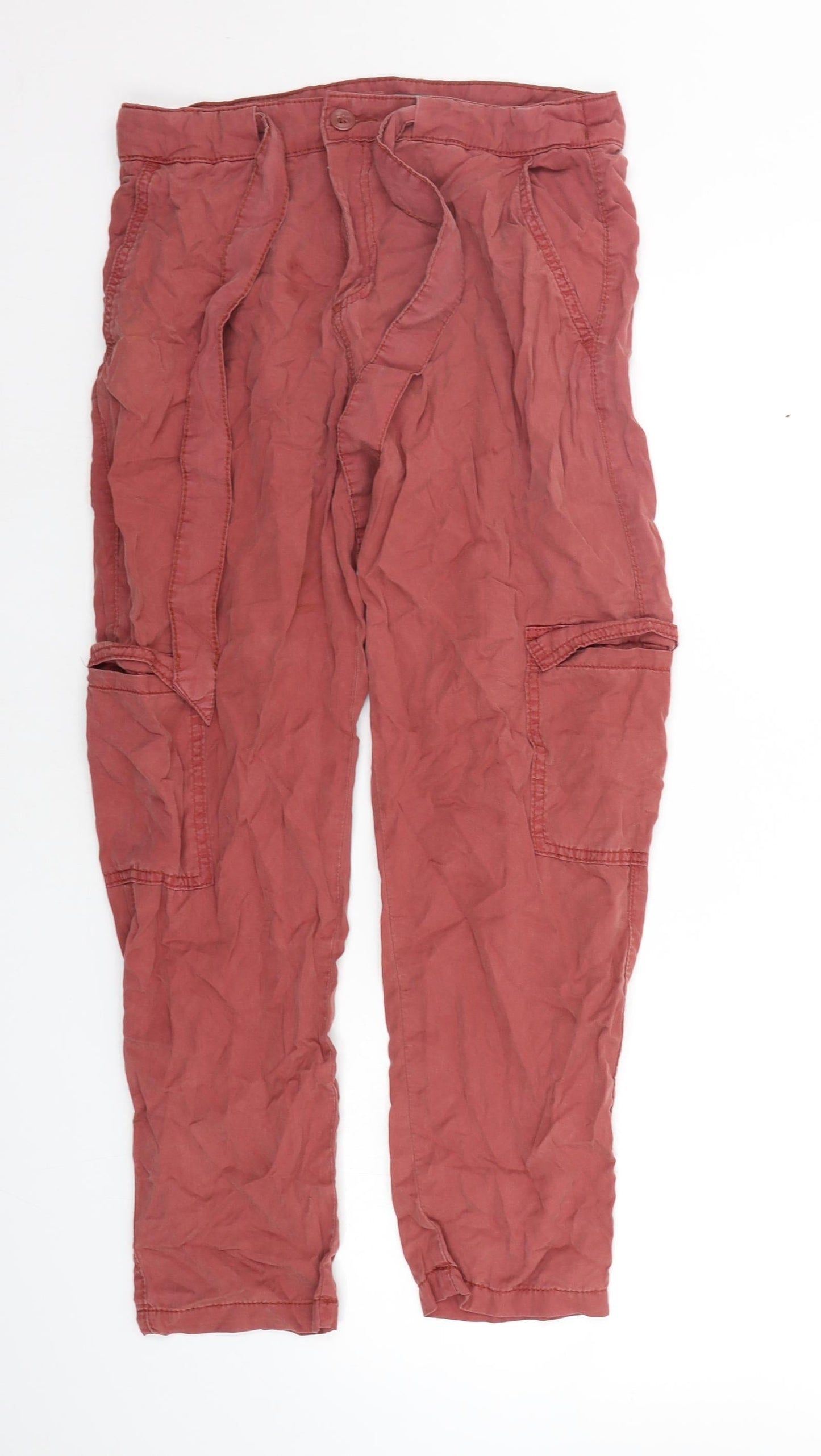 Primark Womens Red   Trousers  Size 8 L25 in