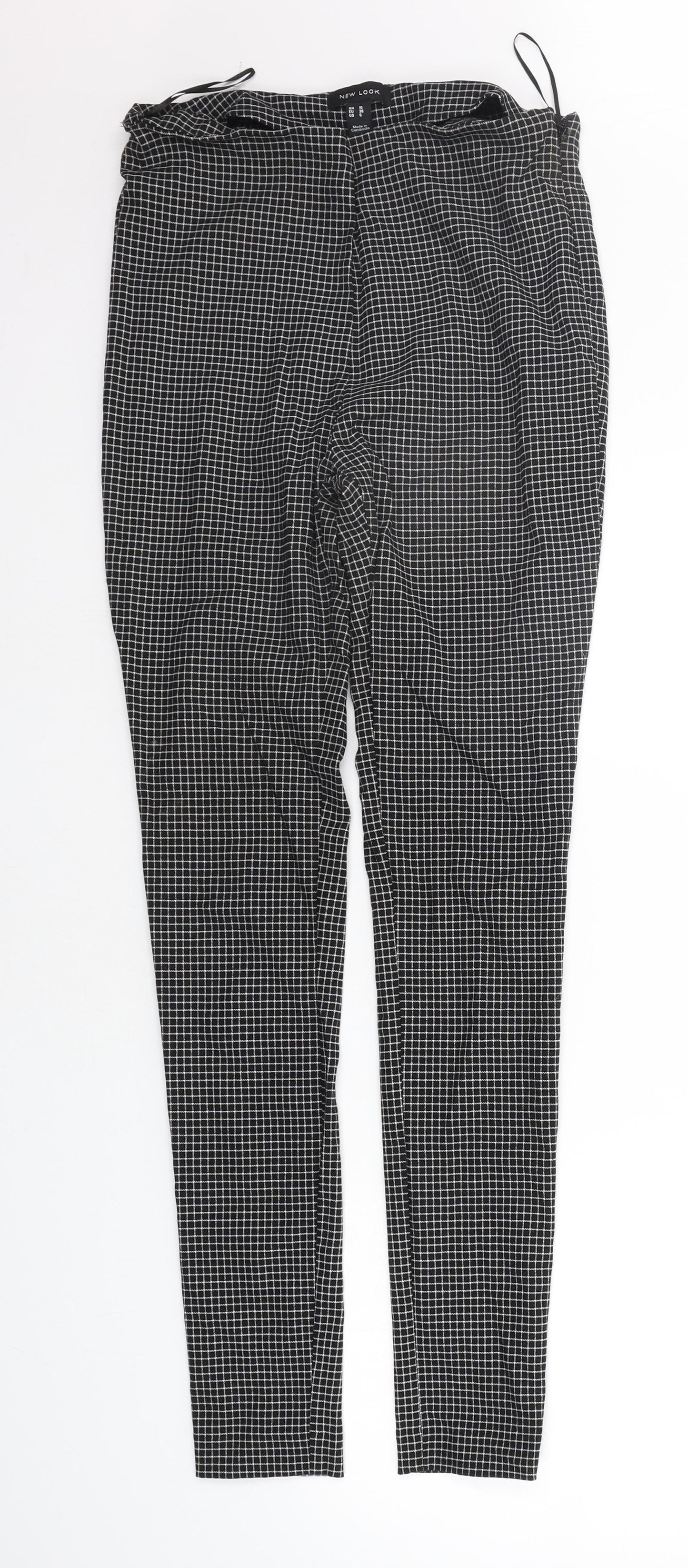 Womens UK Size 10 New Look Regular Fit  Black Trousers