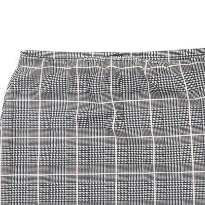PRETTYLITTLETHING Womens Grey Check  A-Line Skirt Size 8