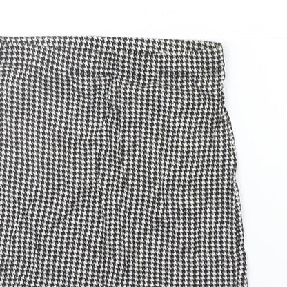 PRETTYLITTLETHING Womens Grey Check  A-Line Skirt Size 8