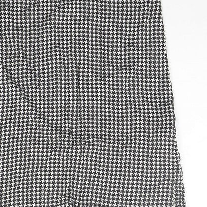 PRETTYLITTLETHING Womens Grey Check  A-Line Skirt Size 8