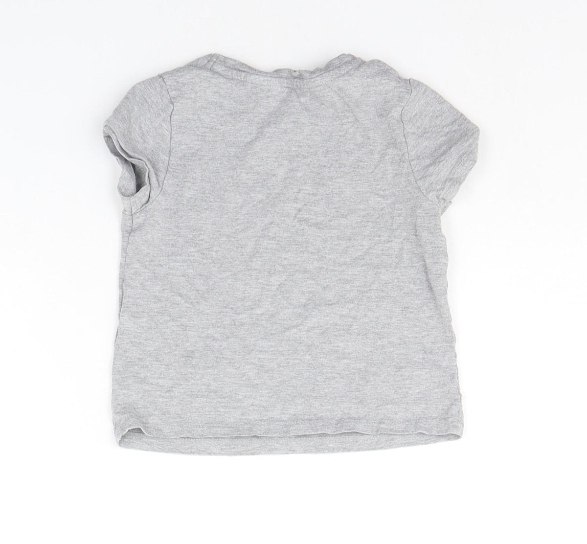 Back view of George girls’ grey basic t-shirt, size 4-5, years