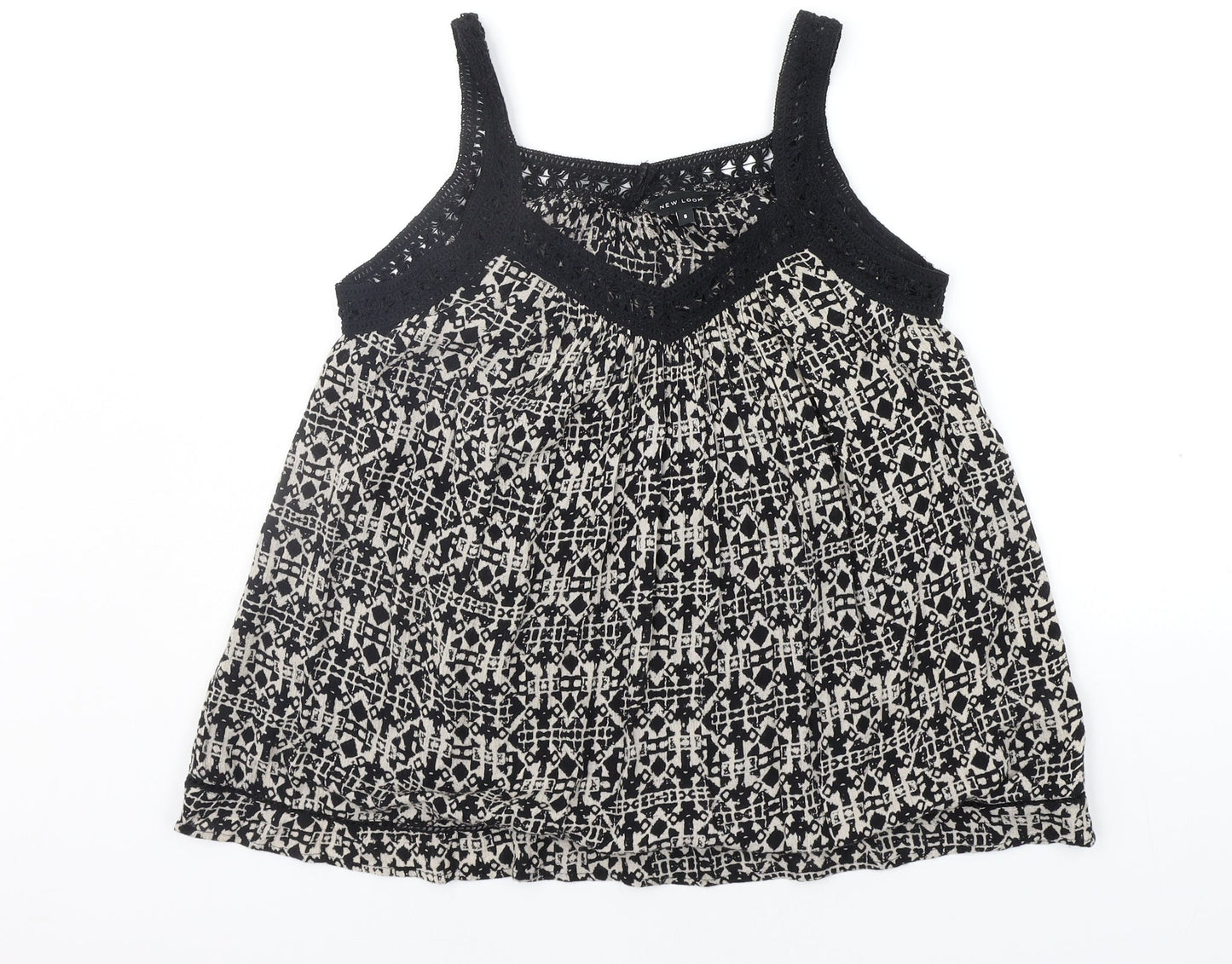 Womens UK Size 8 New Look Beige Basic Tank