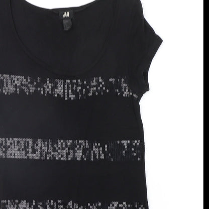 H&M Womens Black   A-Line  Size S  - SEQUIN