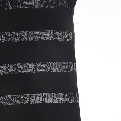 H&M Womens Black   A-Line  Size S  - SEQUIN
