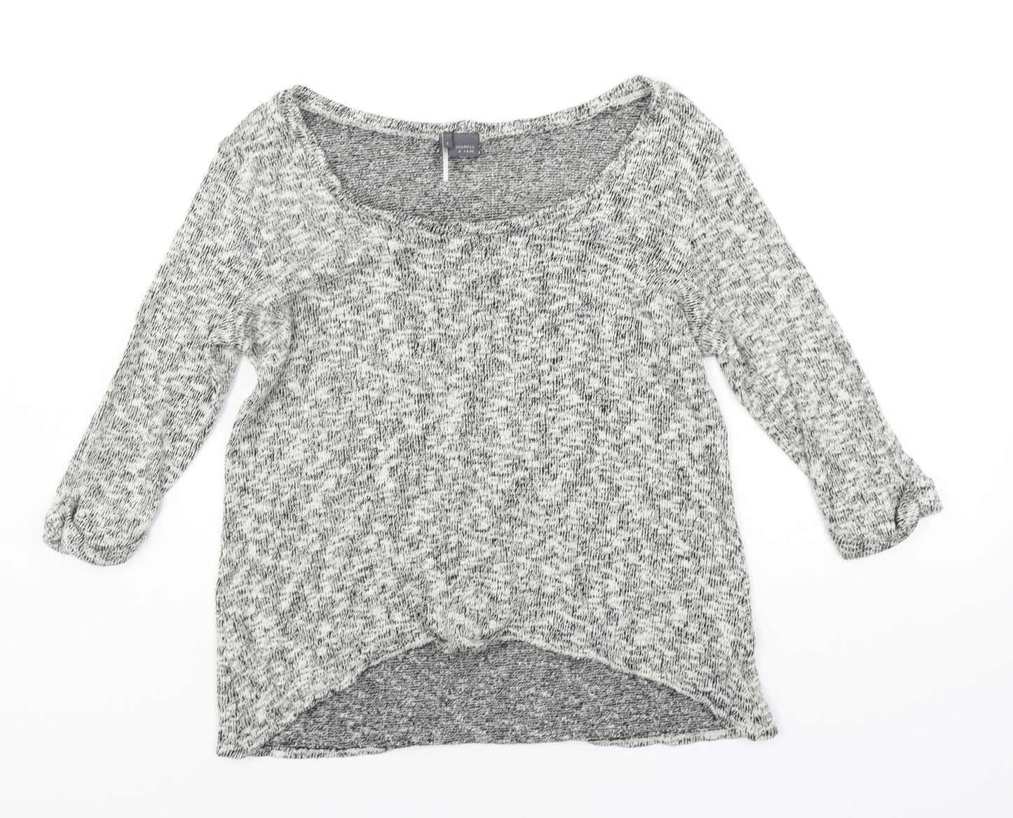 Womens UK Size L Sparkle & Fade Grey Pullover Jumper
