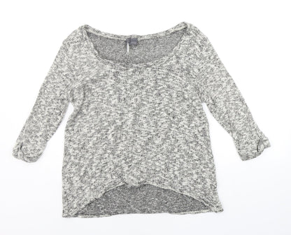 Womens UK Size L Sparkle & Fade Grey Pullover Jumper