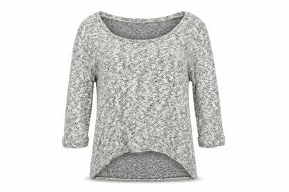 Front view of Sparkle & Fade women’s grey jumper, size L
