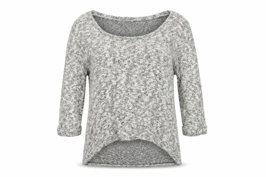 Womens UK Size L Sparkle & Fade Grey Pullover Jumper