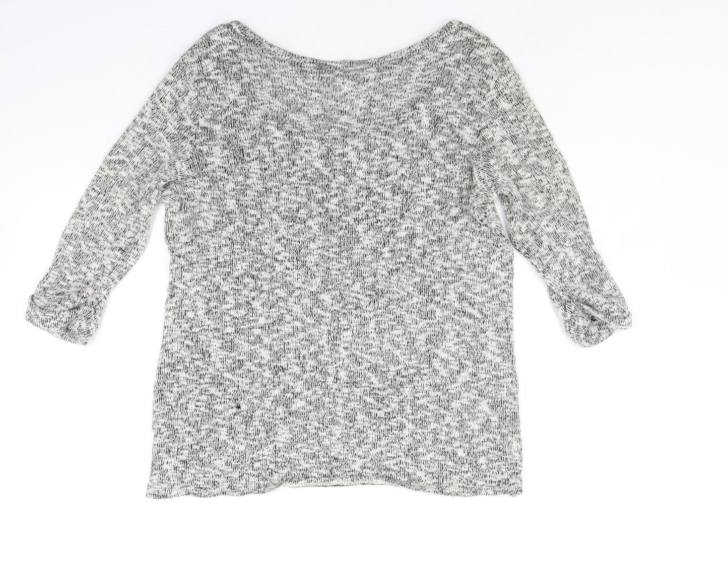 Womens UK Size L Sparkle & Fade Grey Pullover Jumper