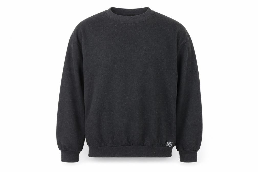 Front view of body athletic free men’s grey jumper, size M