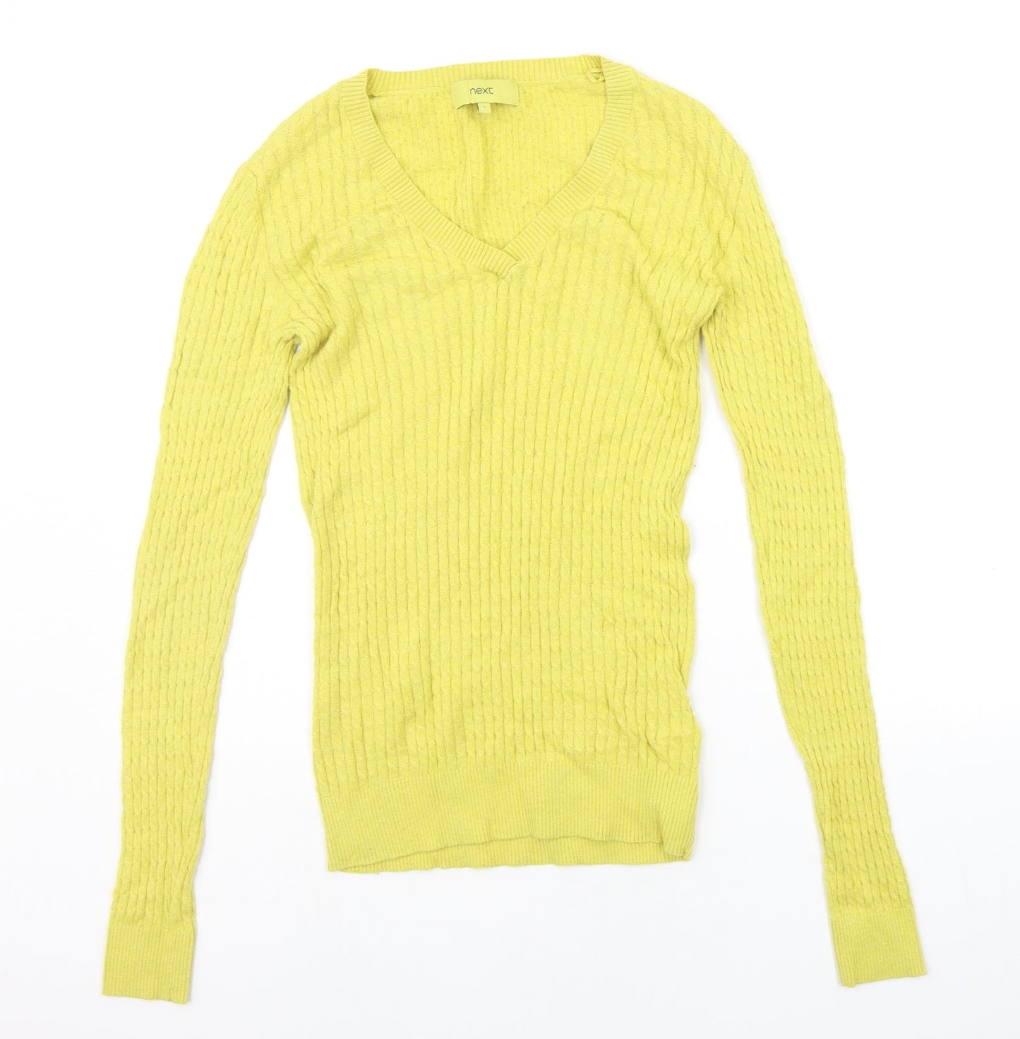 Womens UK Size 6 NEXT Yellow Pullover Jumper
