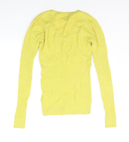 Womens UK Size 6 NEXT Yellow Pullover Jumper