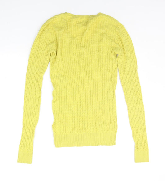 Womens UK Size 6 NEXT Yellow Pullover Jumper
