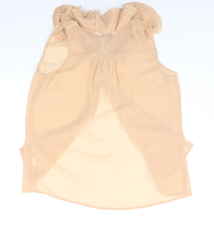 Womens UK Size 12 New Look Beige Basic Button-Up