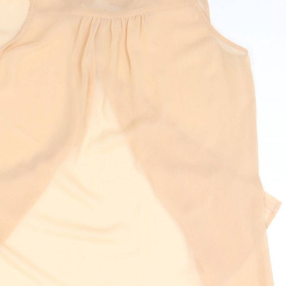 Womens UK Size 12 New Look Beige Basic Button-Up