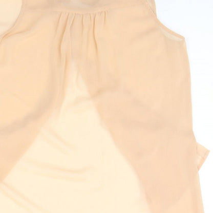 Womens UK Size 12 New Look Beige Basic Button-Up