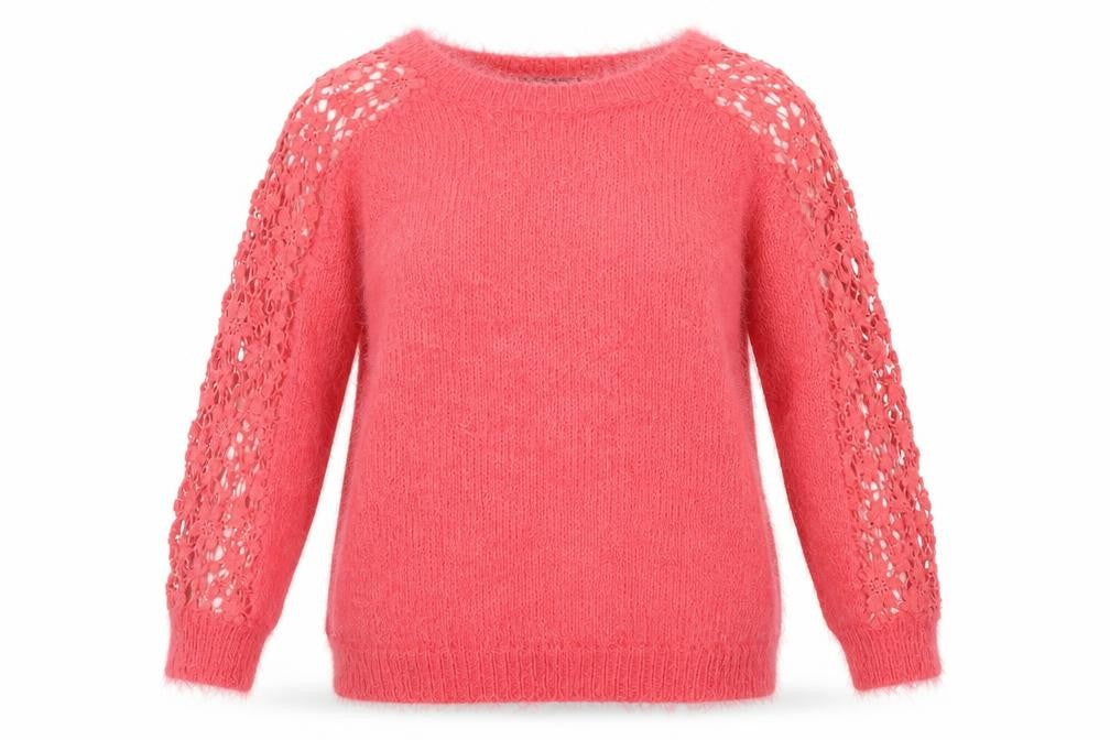 Front view of Jasmine women’s pink jumper, size M