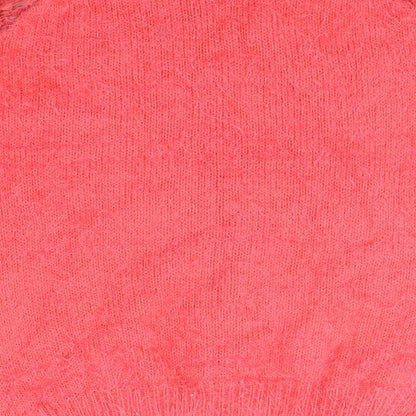 Brand and care label for Jasmine women’s pink jumper, size M