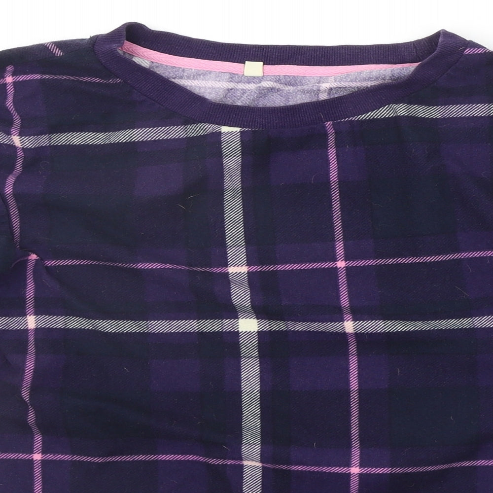 NEXT Womens Purple Check  Top Pyjama Set Size S