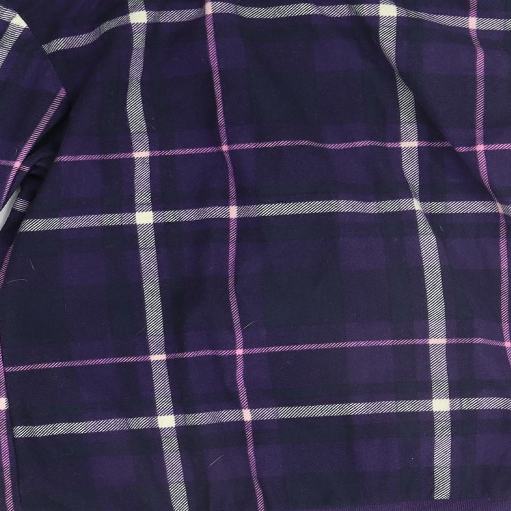 NEXT Womens Purple Check  Top Pyjama Set Size S