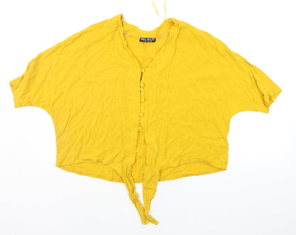 Womens UK Size 10 Select Yellow Basic Blouse