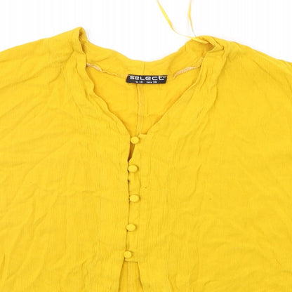 Womens UK Size 10 Select Yellow Basic Blouse