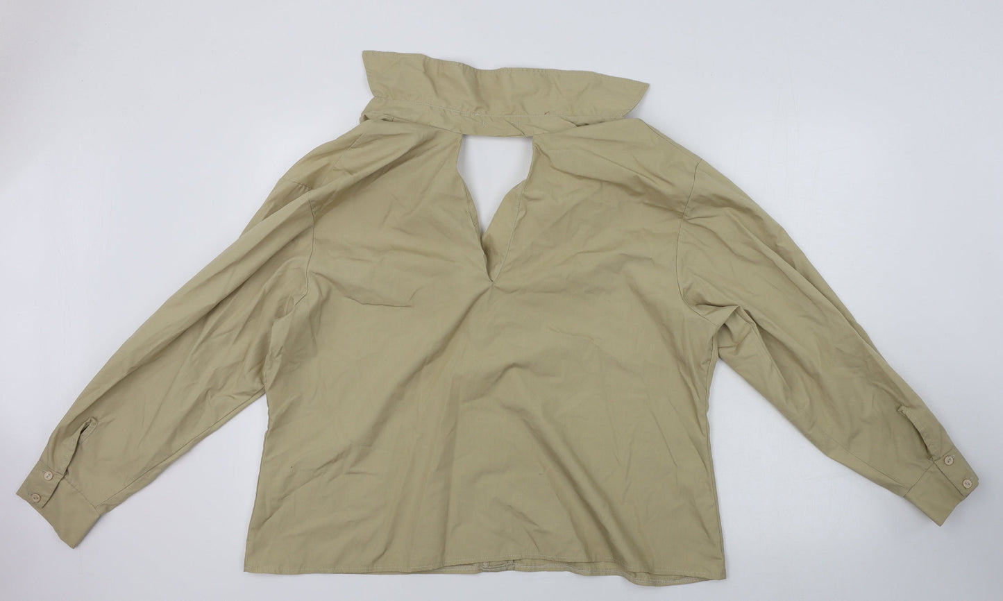 I SAW IT FIRST  Womens Brown   Basic Button-Up Size 12
