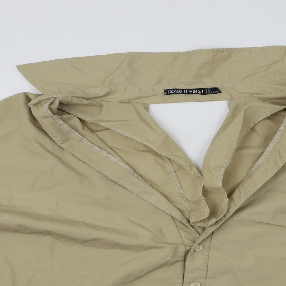 I SAW IT FIRST  Womens Brown   Basic Button-Up Size 12