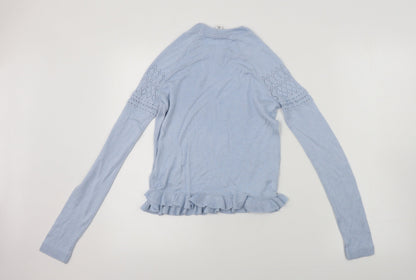 Womens UK Size 8 Topshop Blue Pullover Jumper