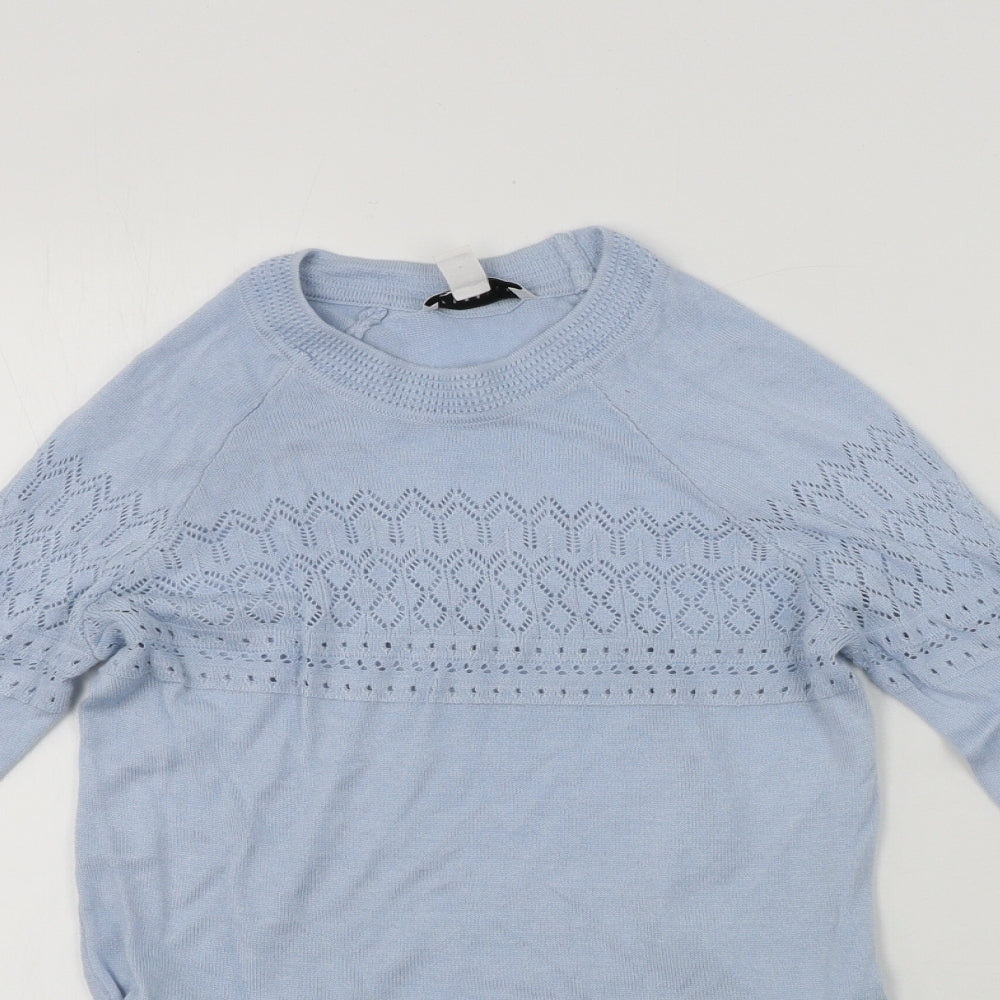 Womens UK Size 8 Topshop Blue Pullover Jumper