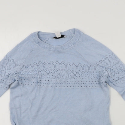 Womens UK Size 8 Topshop Blue Pullover Jumper